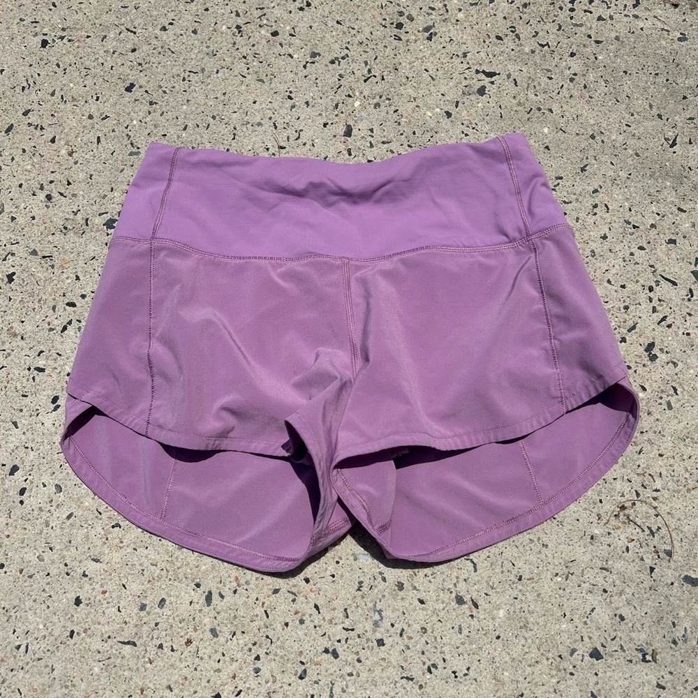 Purple Lululemon 4 inch Speed Up Shorts